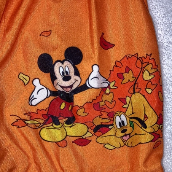 Disney fall themed orange o green sleeve dress Mickey goofy Minnie - Picture 6 of 10